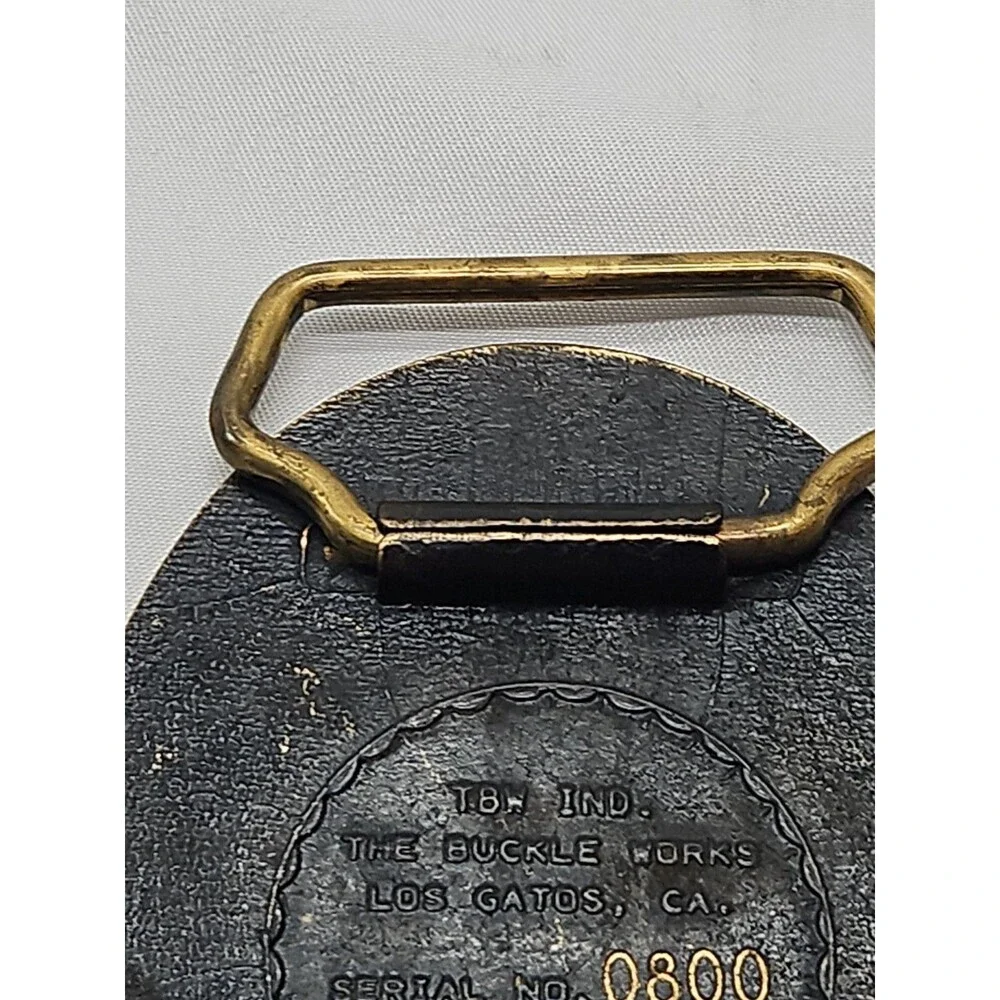Brass Wisconsin State Patrol Wsp Highway Trooper Police Vintage Belt Buckle